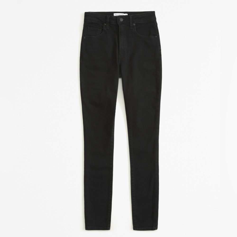 A&F Simone High Rise Super Skinny Black Jeans | Sz 28 Short